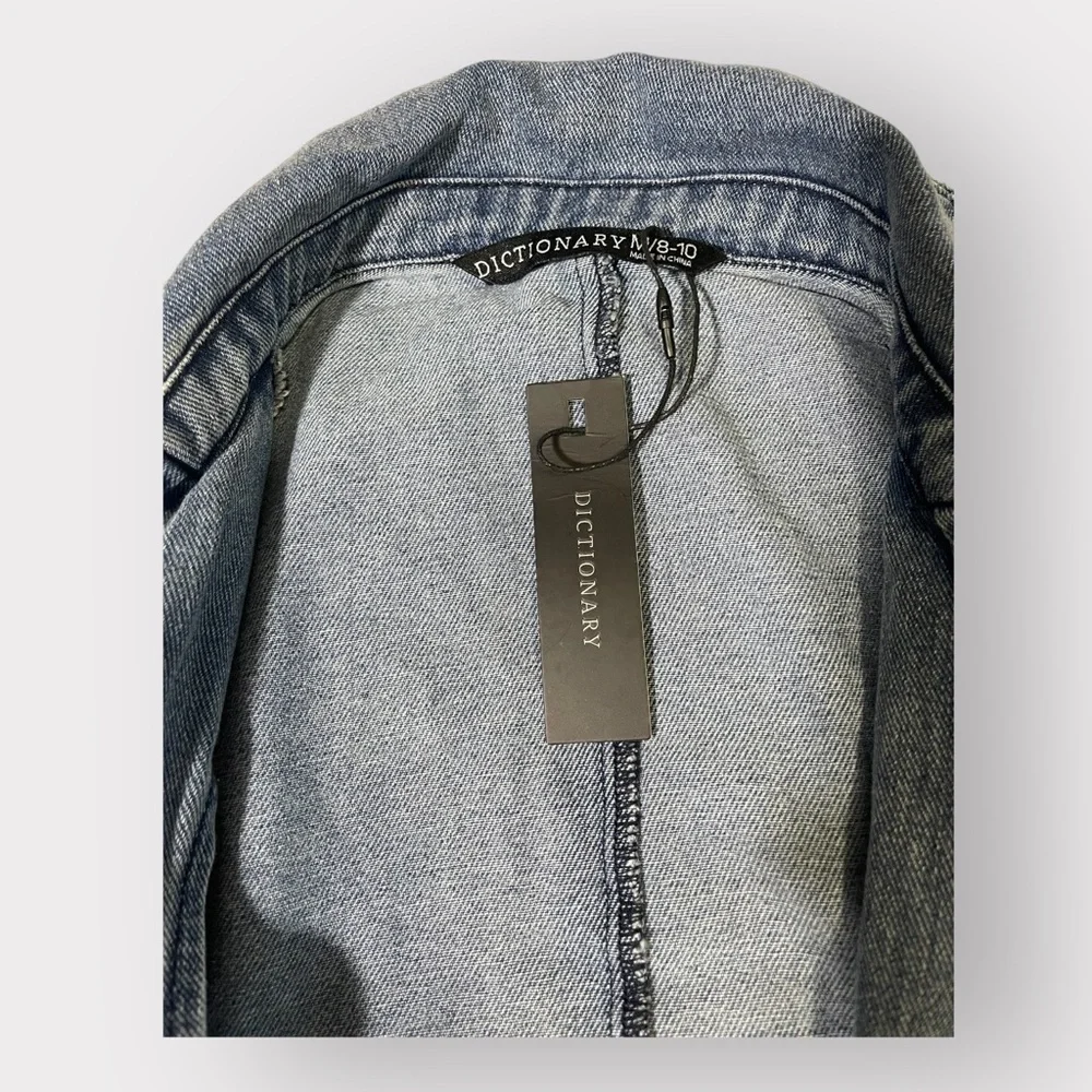 Dictionary Denim Blazer Jacket - Picture 12 of 12